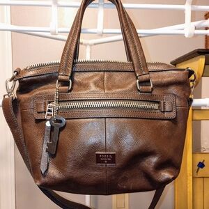 Fossil Brown Leather Handbag